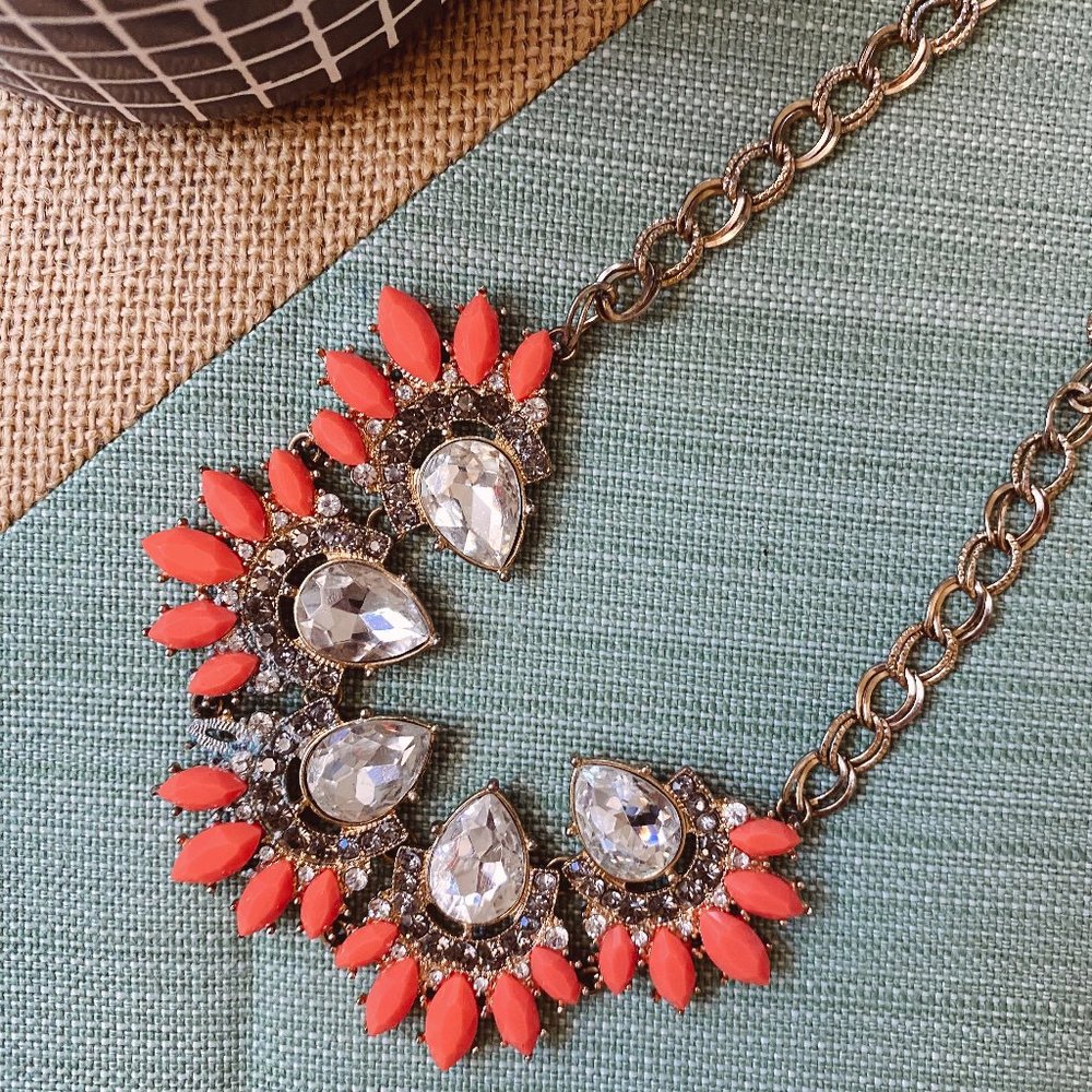Cluster Statement Crystal Necklace - image 1